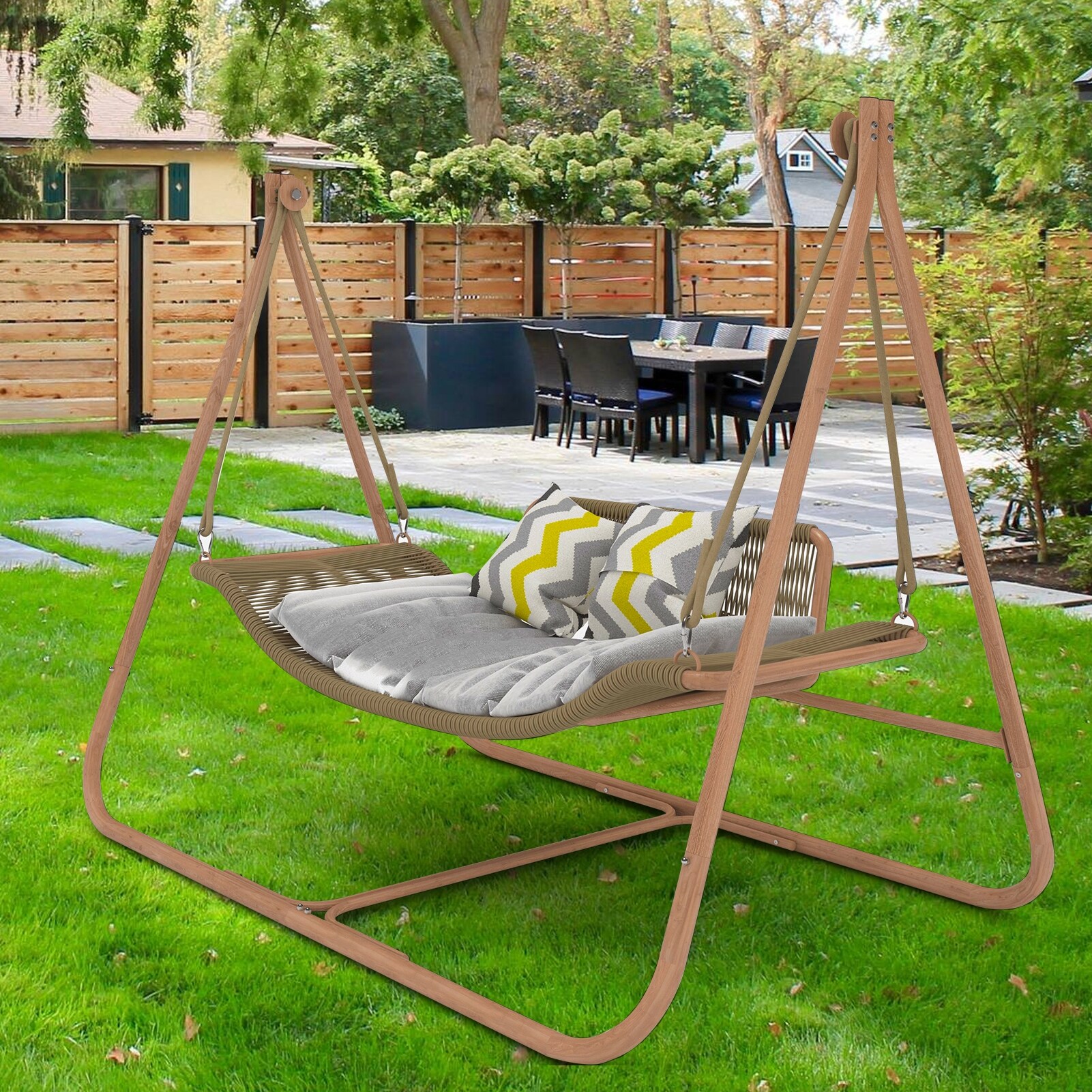 reclining swinging lawn chair