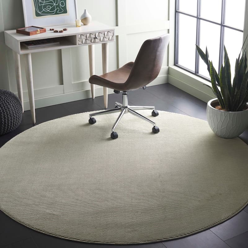 SAFAVIEH Revive Avie Solid Rug - 5'3" Round - Sage