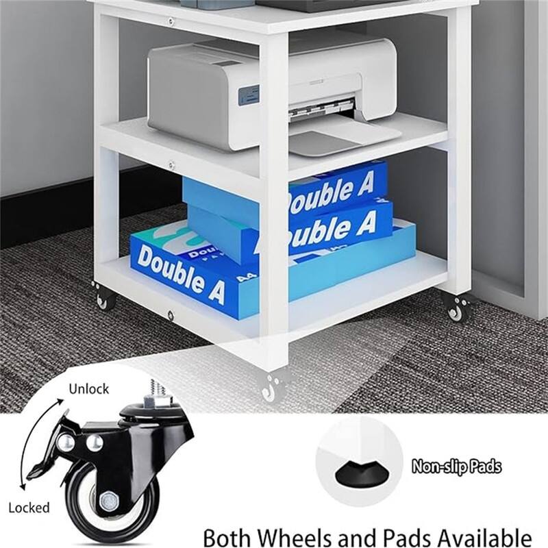 3-Tier Laser Printer Cart - 19.7 x 19.7 x 22.6