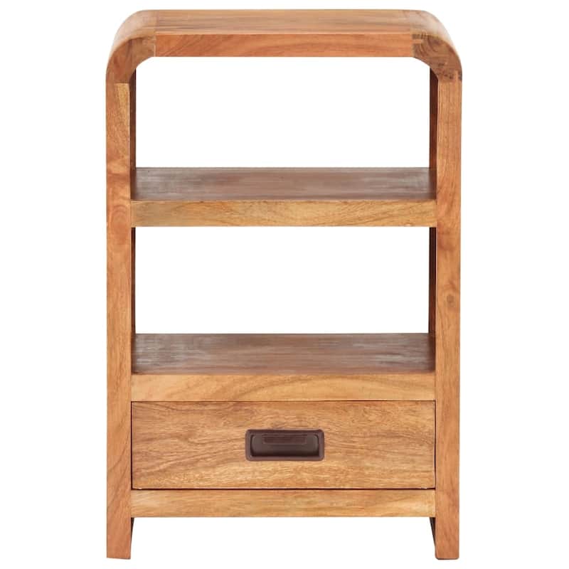 vidaXL Bedside Table 15.7"x11.8"x23.6" Solid Acacia Wood Honey Finish