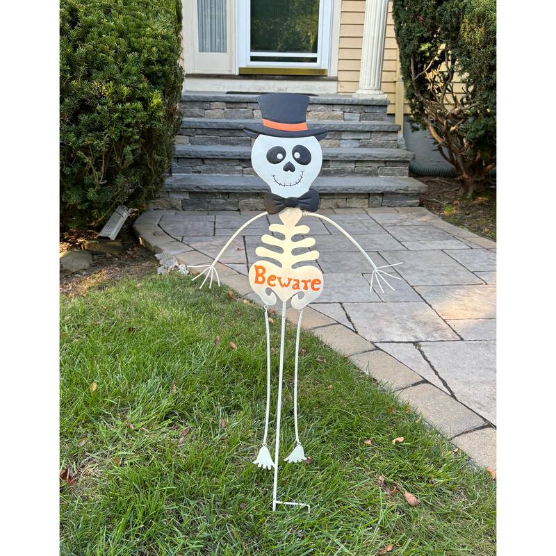36" Halloween Metal Skeleton Outdoor Yard Stake