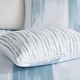 preview thumbnail 10 of 13, N Natori Brush Stroke Blue 4 Piece Oversized Reversible Seersucker Comforter Set