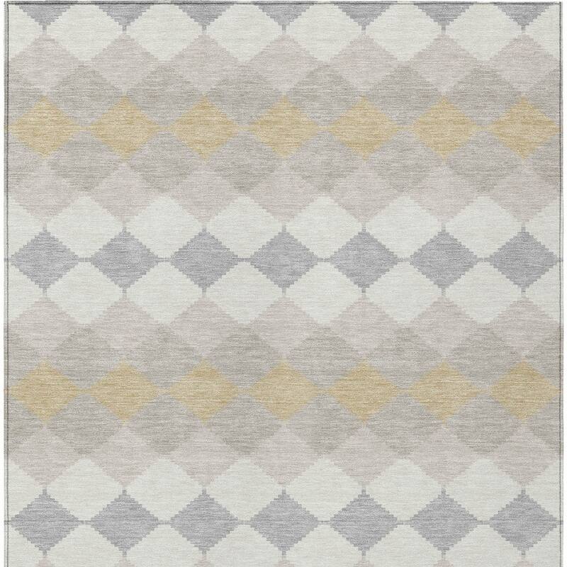 HomeRoots Geometric Transitional Rectangle Outdoor Rug