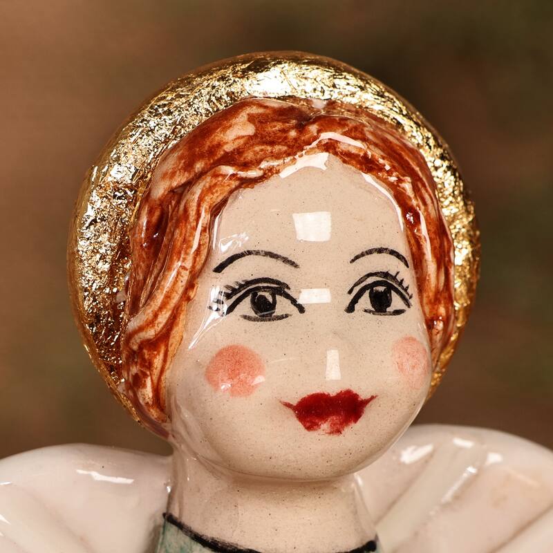 Novica Handmade Angelic Harmonies Decorative Ceramic Bell
