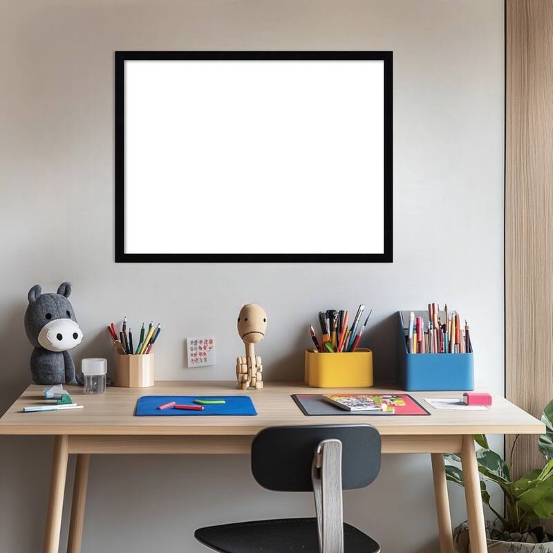 Amanti Art Svelte Clay Grey Framed Dry Erase Magnetic Board