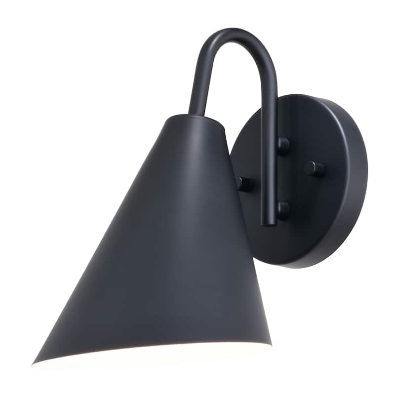 Vaxcel Lighting T0740 Hanson 10" Tall Outdoor Wall Sconce - Matte Black / White