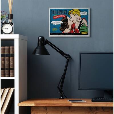 Stupell Industries True Romance Vintage Comic Book Design Canvas Wall Art, Proudly Made in USA