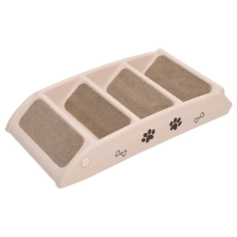 vidaXL Dog Stairs Foldable Dog Ramp Pet Stairs for High Bed Couch Car Sofa - 24.4" x 15.7" x 19.5"