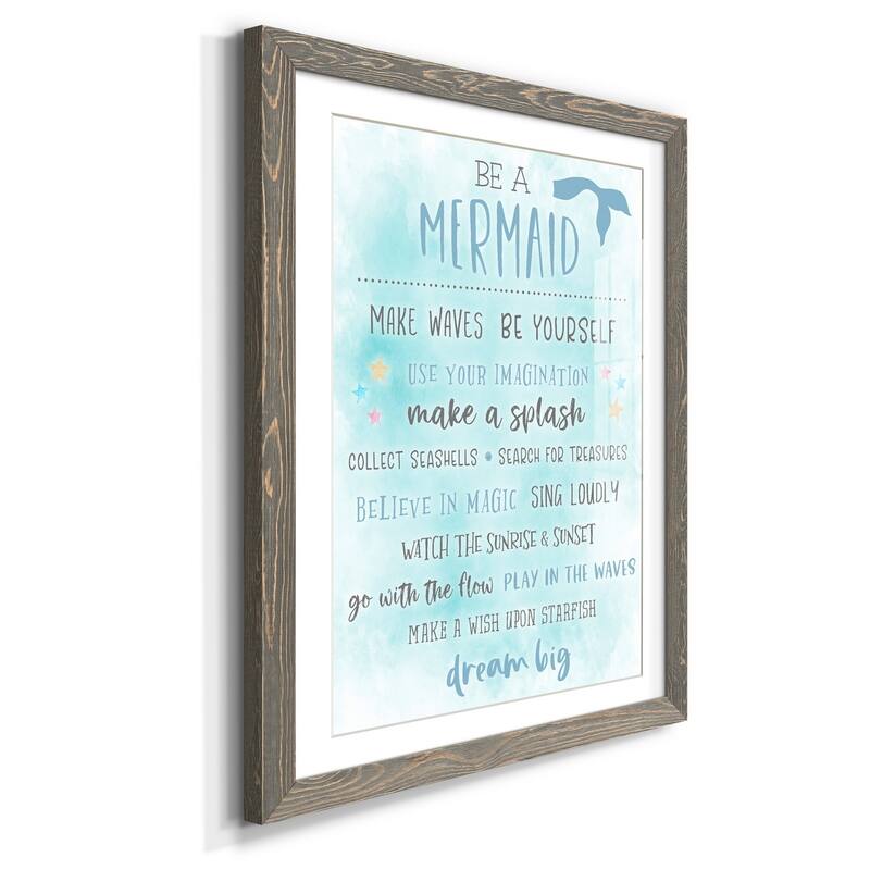Be a Mermaid-Premium Framed Print - Ready to Hang