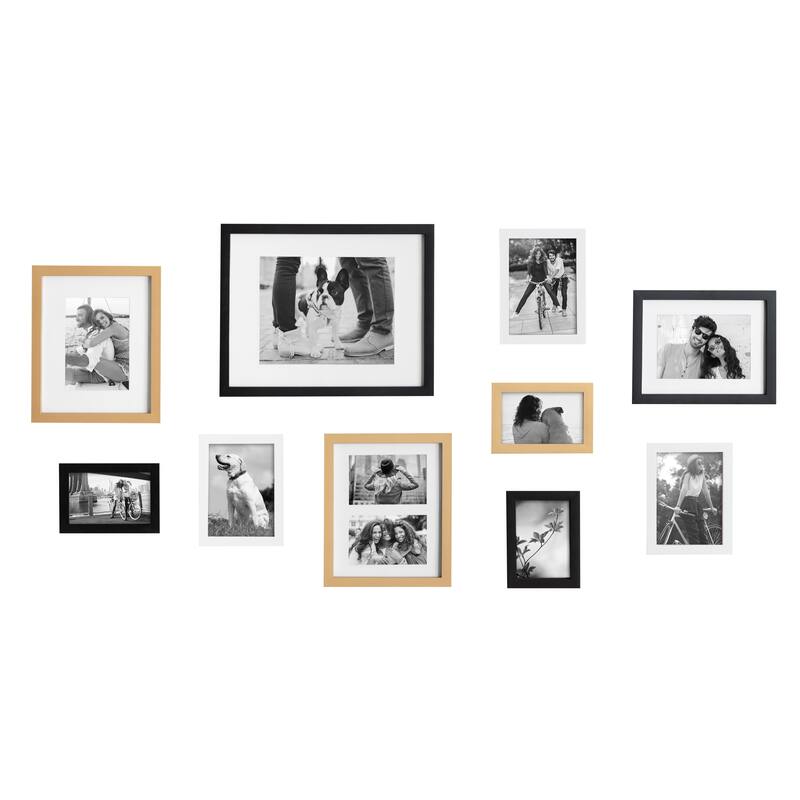 Kate and Laurel Gallery Wood Wall Frame Set - Multi/Gold