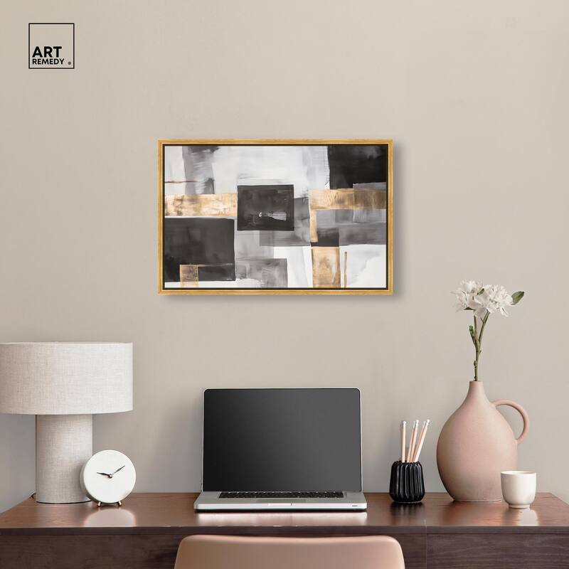 Graphite and Glimmer I Canvas by Art Remedy