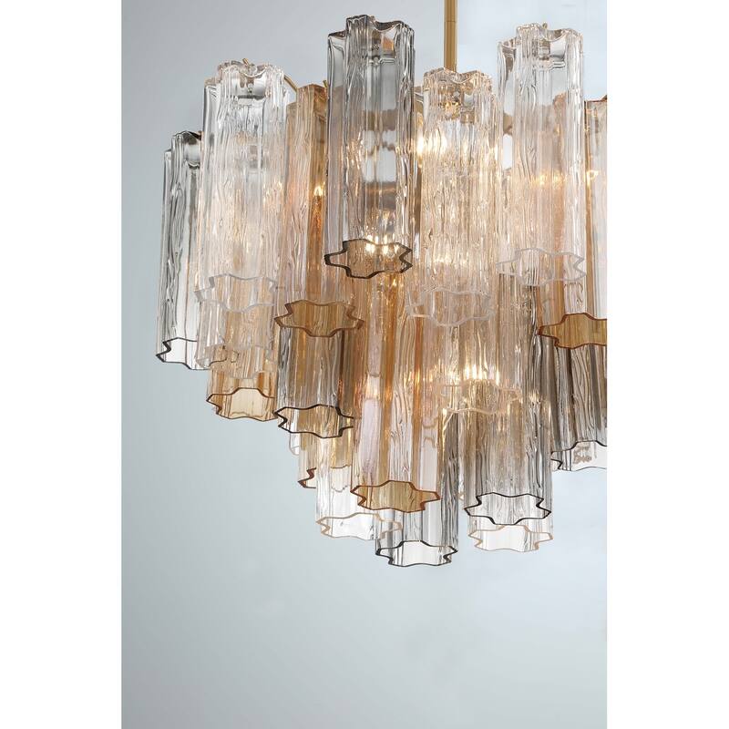 Crystorama Lighting Group ADD-306-AU Addis 6 Light 20" Wide Waterfall