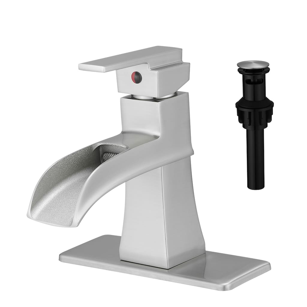 Topcraft Single Handle Waterfall Bathroom Faucet with Baseplate