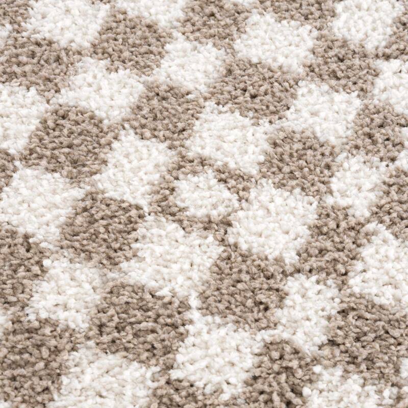 Hauteloom Kieu Hallway, Kitchen Runner Rug - Plush Pile - Driftwood, Black White, Silverton - 2'7" x 7'3"