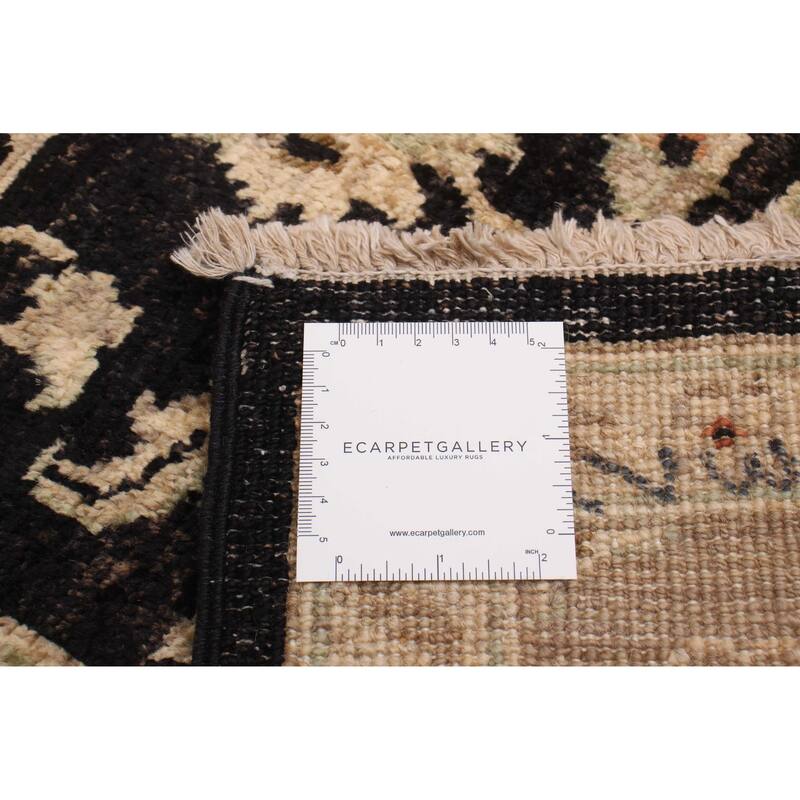 ECARPETGALLERY Hand-knotted Chobi Finest Black Wool Rug - 5'0 x 6'8