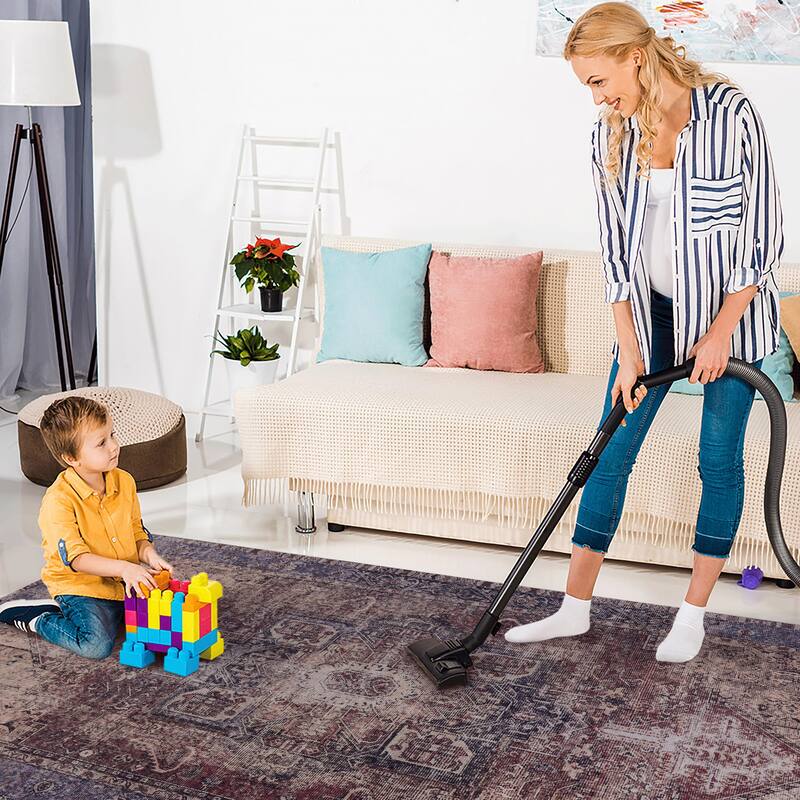 MAVAL Burgundy Washable Rug 2'6'' x 10' Non-Shedding Runner Rug - 120" D x 30" W x 0.14" H