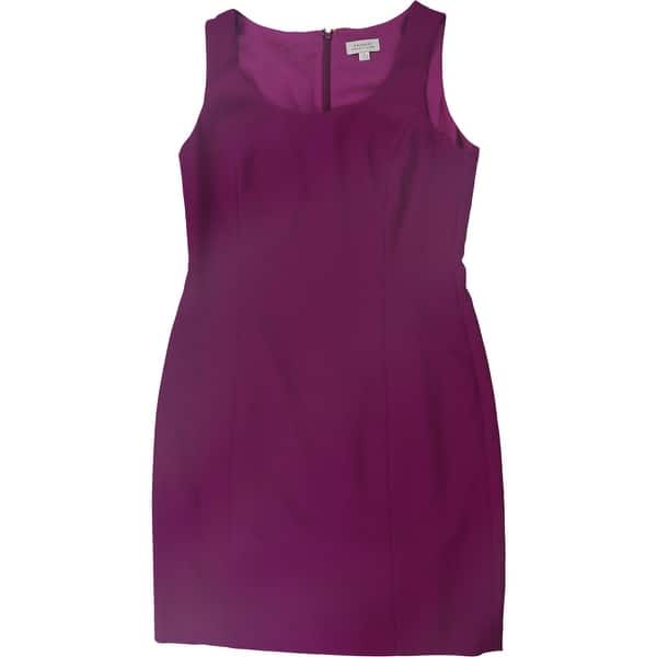 tahari purple dress Elie Tahari Y2K Purple Dress, Size 10, Acetate Wool Blend