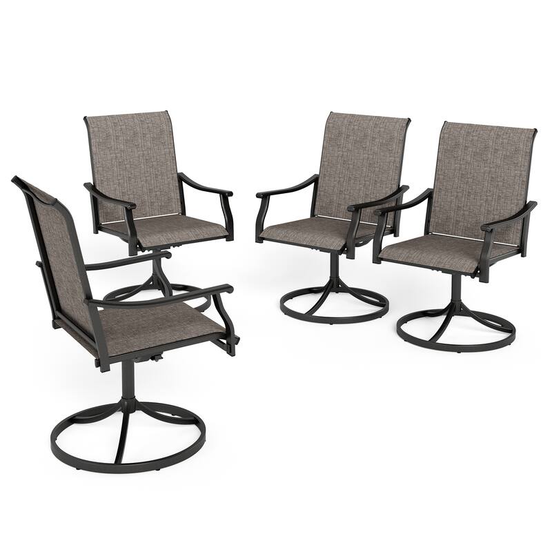 MAISON ARTS 2/4-Piece Patio Dining Chair, High Back Textilene Fabric Padded Armchairs