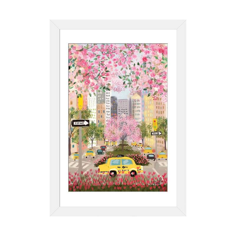 iCanvas "Park Avenue" by Joy Laforme - White - 24x16x1
