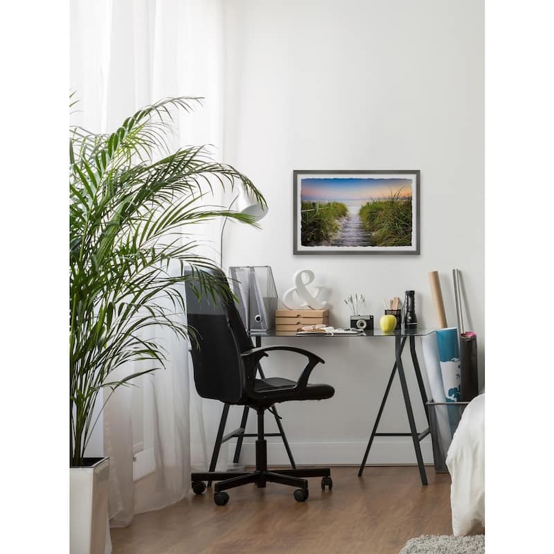 Coastal Wall Art Print - Sea View Painting, Home Decor, Framed Landscape Picture