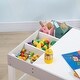 preview thumbnail 8 of 7, Qaba Kids Building Block Table with Storage, Kids Activity Table and Chair Set