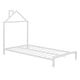 preview thumbnail 1 of 46, Eye-catching Design House-Shaped Headboard Platform Bed Frame, Metal Slats Support Bed, No Box Spring Needed, No-Noise