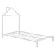 preview thumbnail 22 of 46, Metal Platform Bed for Kids, Low Bed Frame with House Shaped Headboard & Slats Support, No Spring Box Need, Easy to Assembly