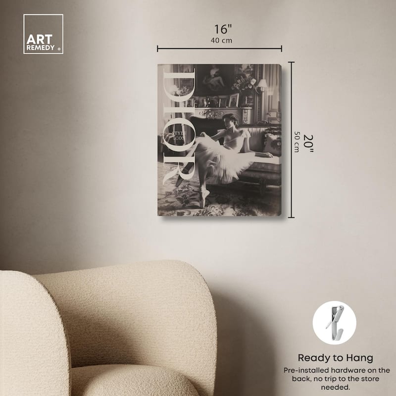 Style Ballerina Cover Canvas by Art Remedy, Gallery Wrapped