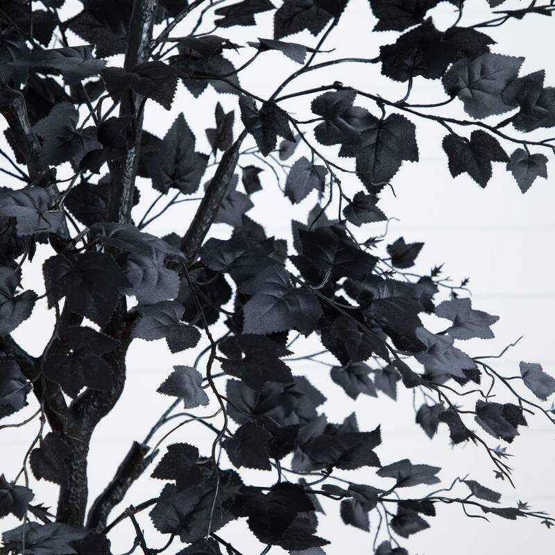 6-ft Artificial Halloween Black Maple Tree