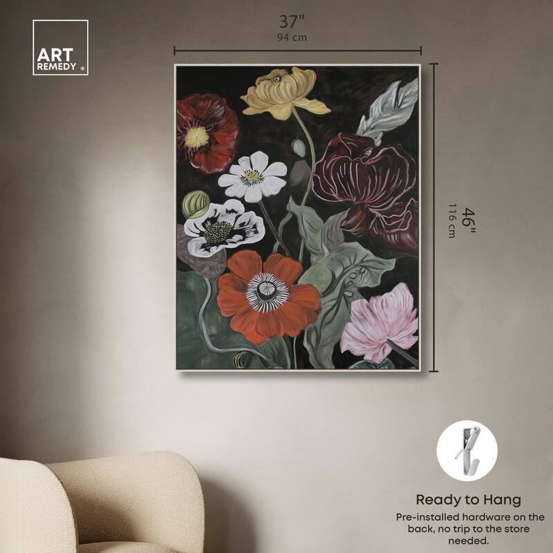 Ruby Revelry Canvas by Art Remedy