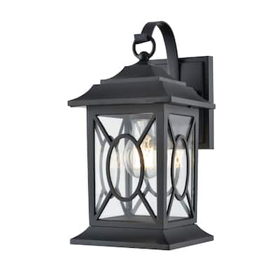 Allbert Outdoor Wall Sconce Powder Coated Black - Powder Coated Black