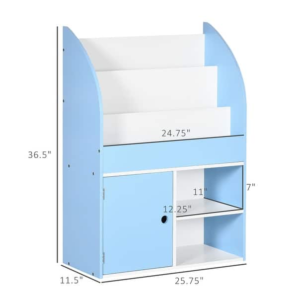 dimension image slide 0 of 2, Multi-Purpose Kids Toy Storage Organizer Bookshelf for Ages 3-8