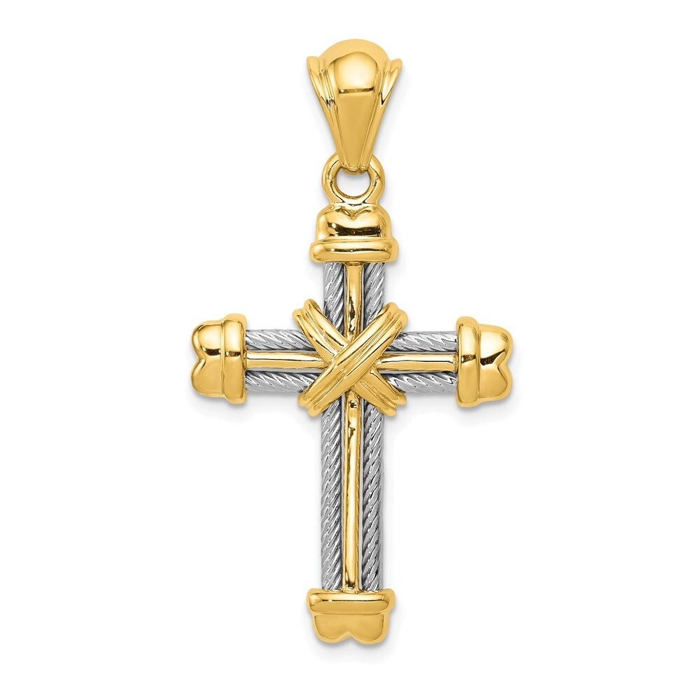14k Yellow Gold Cross Pendant 40mm Length 14k Yellow Gold Cross Pendant 40mm Length