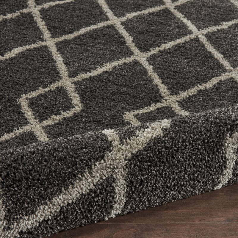 Nourison Geometric Moroccan Boho Shag Area Rug