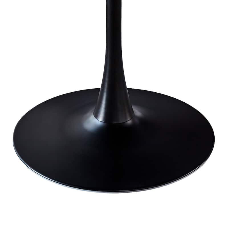 42.1" Mid-century Dining Table for 4-6 people With Round MDF Table Top, Pedestal Dining Table, End Table