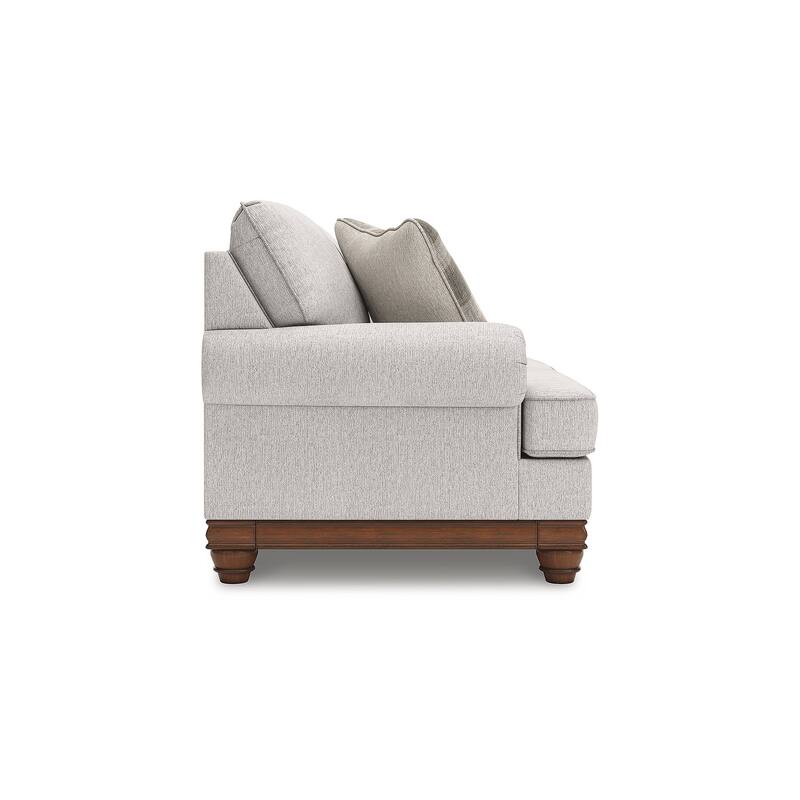 Signature Design by Ashley Meadowview Light Gray/Brown Loveseat - 73" W x 41" D x 40" H