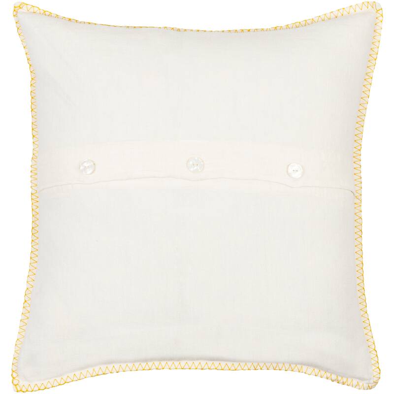 Lachlane Blanket Stitch Linen Striped Throw Pillow
