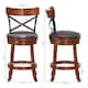 2/4 pcs Bar Stools Swivel 25'' Dining Bar Chairs with Rubber Wood Legs ...