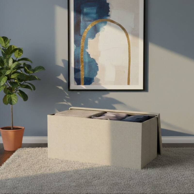 Florence Upholstered Folding Storage Bench