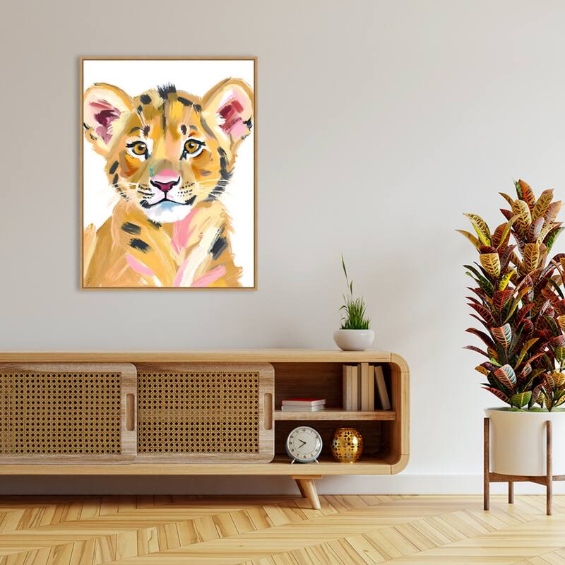 Tiger Baby by Ohkimiko Framed Canvas Wall Art