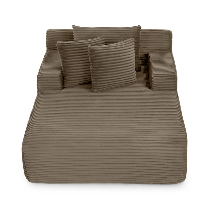 Velvet Lazy Lounge Chair, Fluffy Single Chair, No Assembly Required