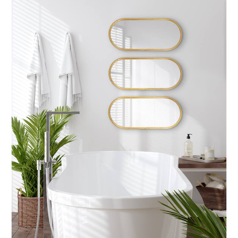 Kate and Laurel Caskill Capsule Framed Wall Mirror Set - 3 Piece