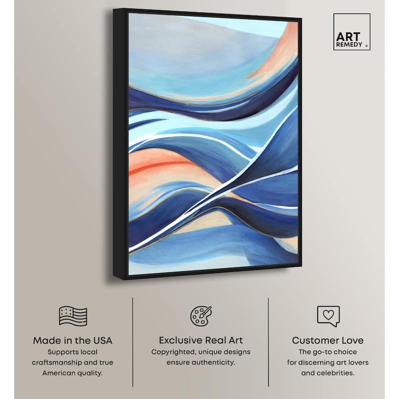 Glowing Blue II Canvas by Art Remedy
