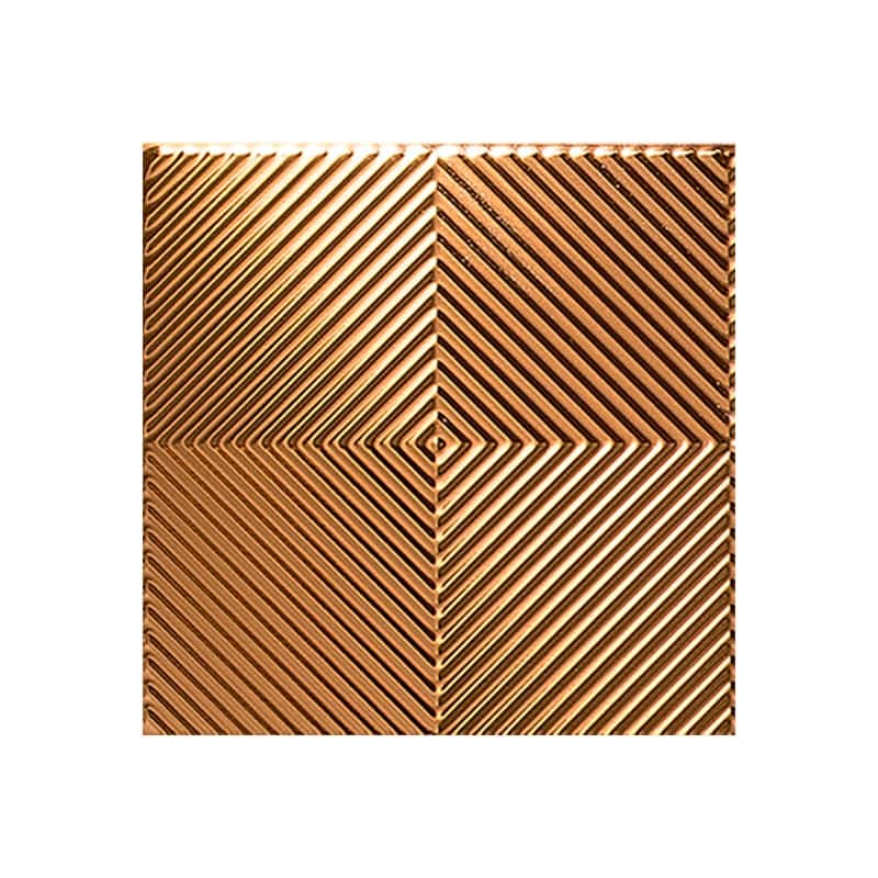 FASÄDE Quattro 4-foot x 8-foot PVC Wall Panel in Polished Copper - Sample
