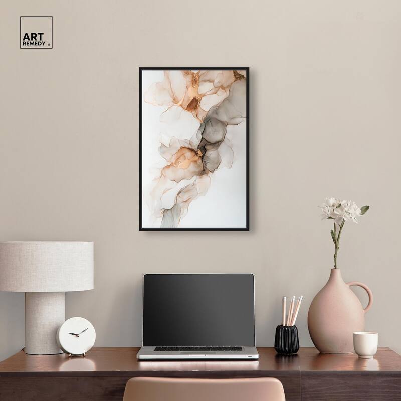 Smoky Gold Drift Canvas by Art Remedy
