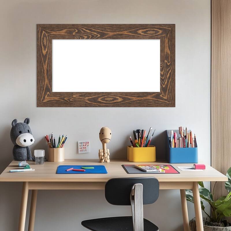 Amanti Art Bridge Black Framed Dry Erase Magnetic Board