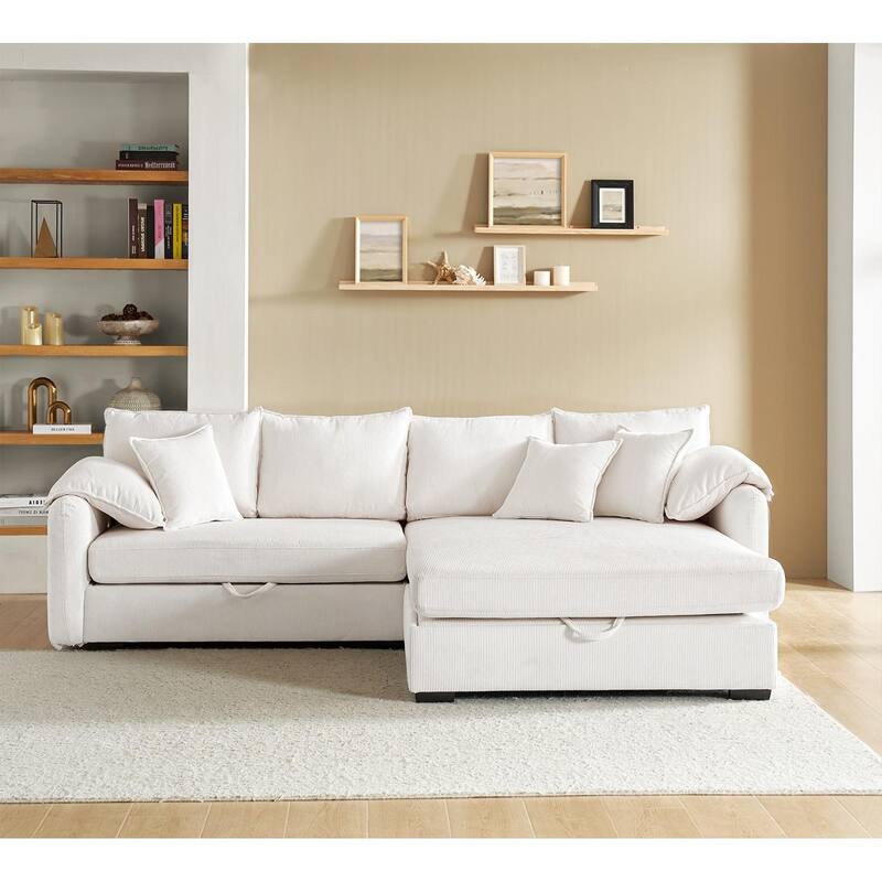 Cesare Modern 2-Piece Reversible Cushions Sectional with Storage by HULALA HOME