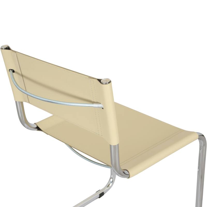 Breuer Chair Company Mart Stam Cantilever Side Chair w/ Chrome Frame (Various Bonded Leather Colors)