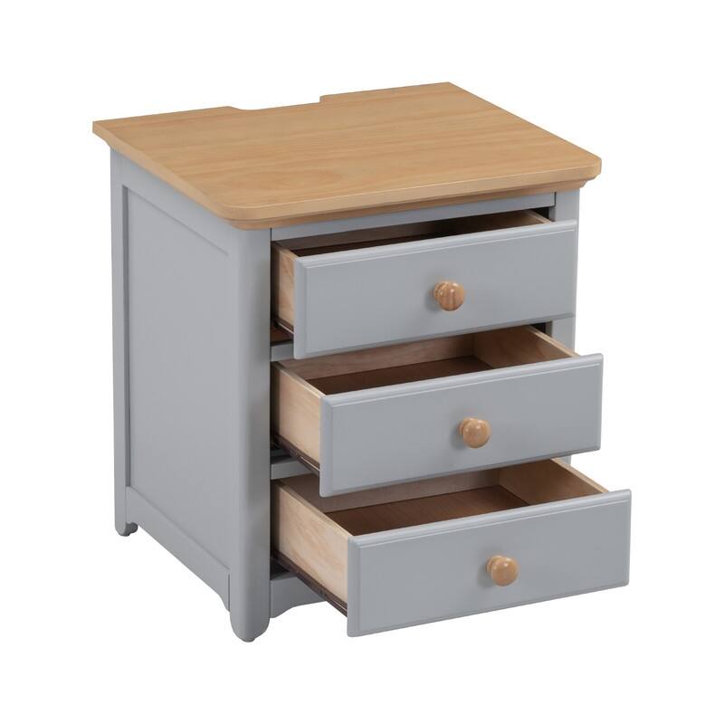 3-Pieces/1-Piece Bedroom Sets Full/Queen Size Platform Bed with Nightstand(USB Charging Ports) and 6-Drawer Storage Chest