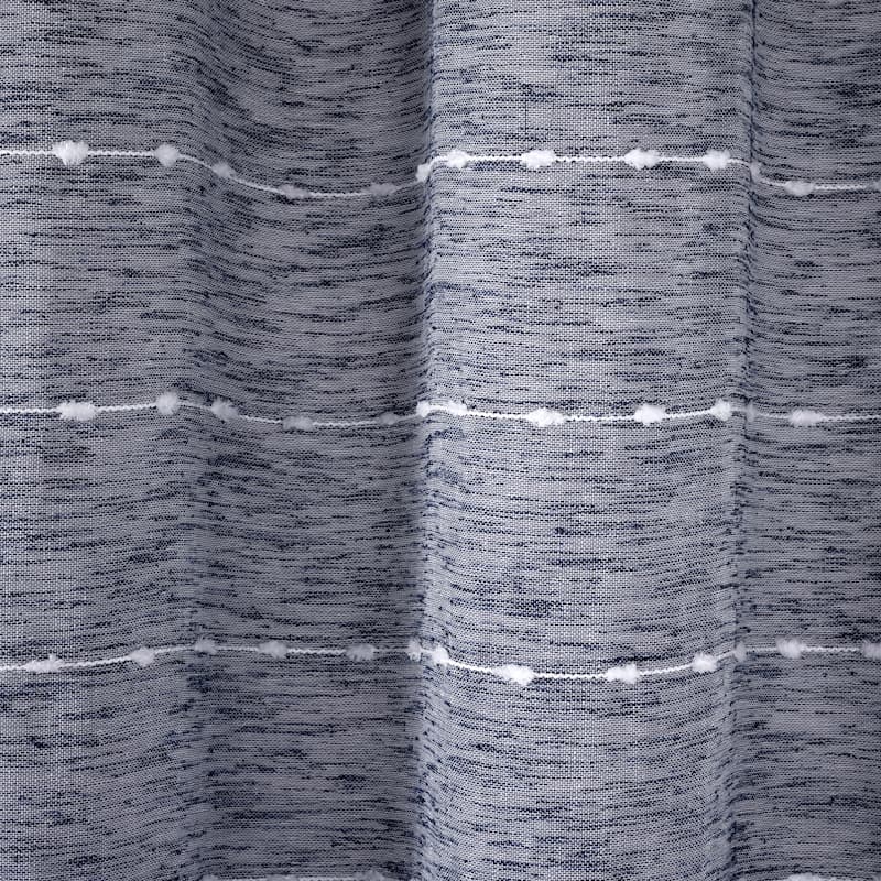 Lush Decor Farmhouse Textured Sheer With Peva Lining Shower Curtain